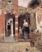 The Courtyard of a House in Delft dg, HOOCH, Pieter de